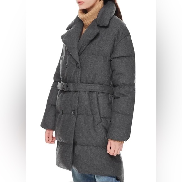 Polo Ralph lauren Women’s wool Quilted Double-Breasted Down Coat/Jacket Grey XXS